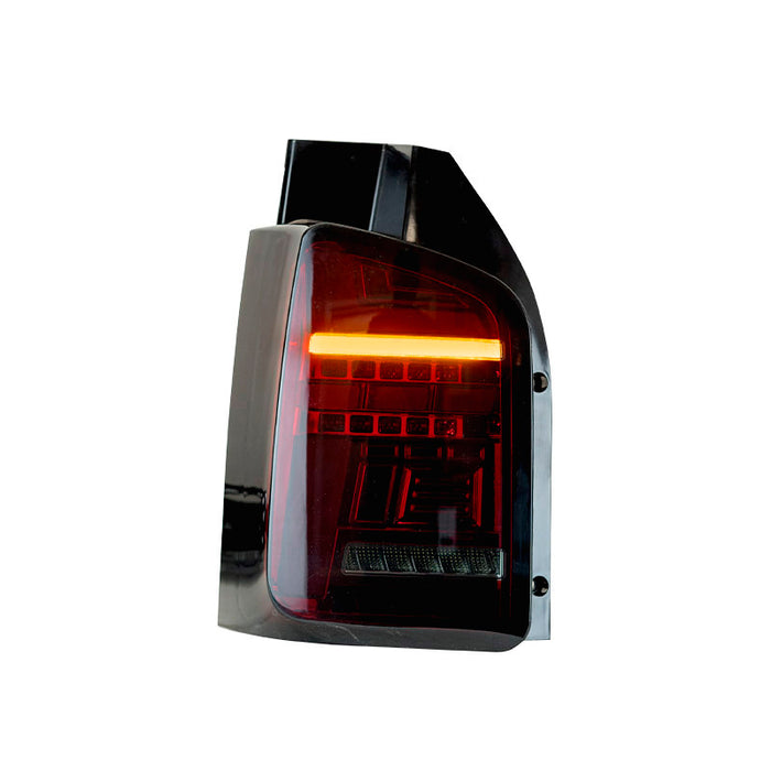 VW T5 (2003-09) – Rear Lights – Sequential Indicator – LED – Red Smoke (T6.1 Style)