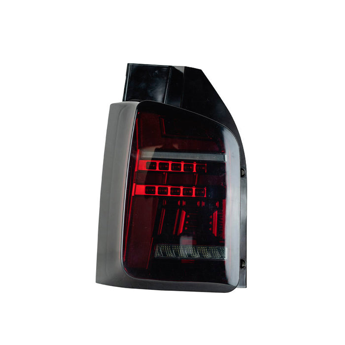 VW T5.1 (2010-15) – Rear Lights – Sequential Indicator – LED – Red Smoke (T6.1 Style)