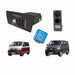A collage showing automotive power-related products: a black smart power system box, a black outlet cover, a blue controller module, and two Volkswagen vans used as application examples, on a white background with a presentation slide interface visible.