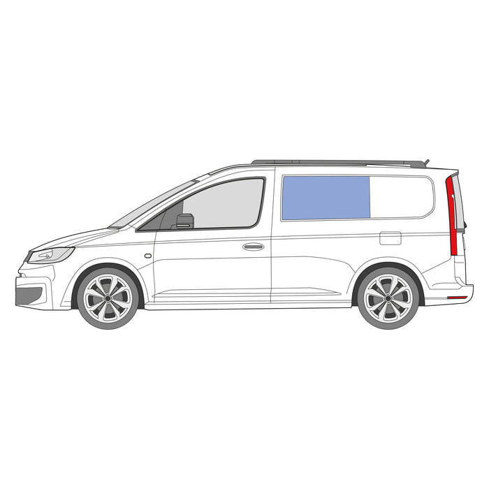 Volkswagen Caddy 5 Maxi front left-hand fixed window position diagram