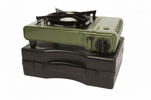 Single Burner Portable Camping stove on a white background