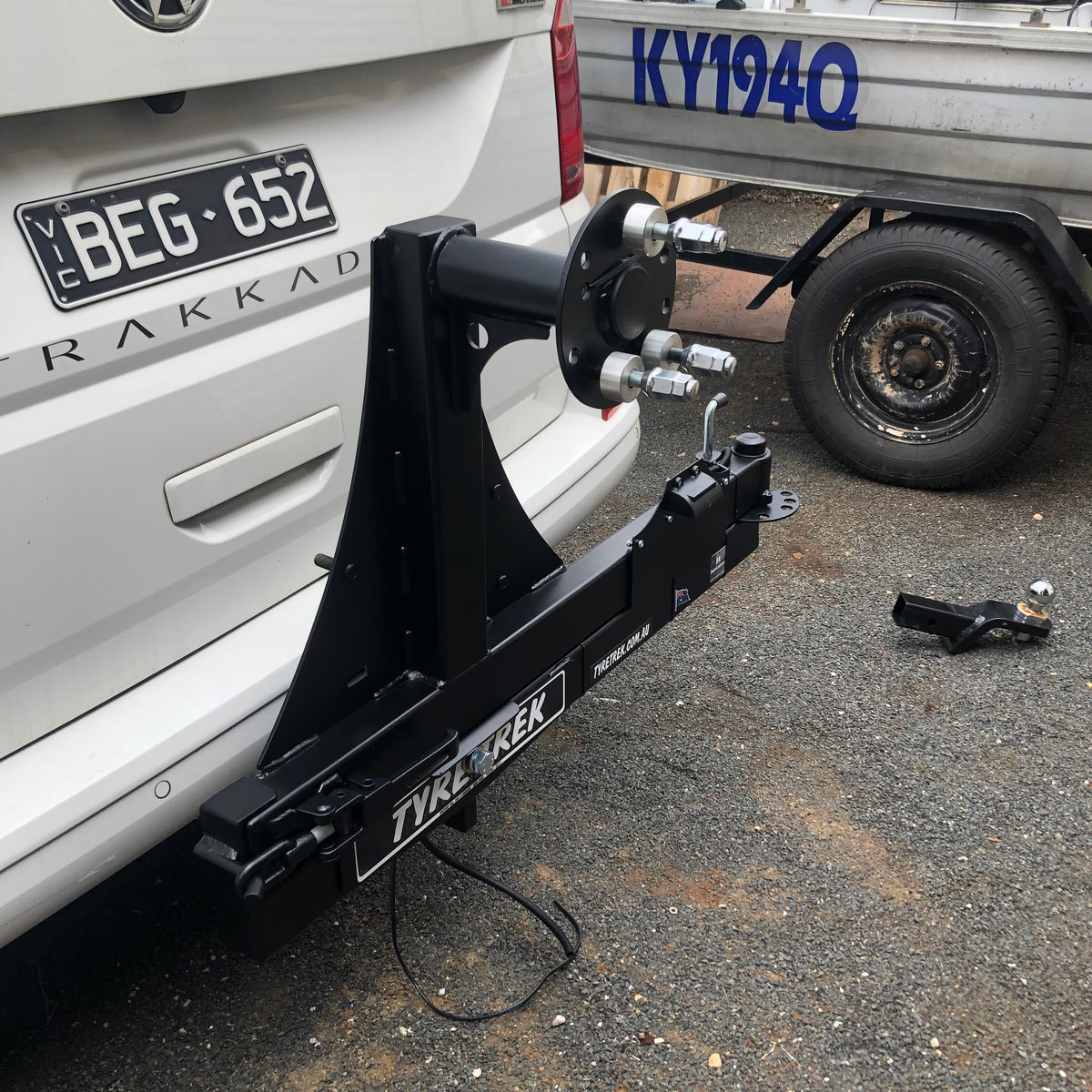 Vw Touareg Tow Bar Wheel Carrier Tow Bar Mounted Spare Wheel