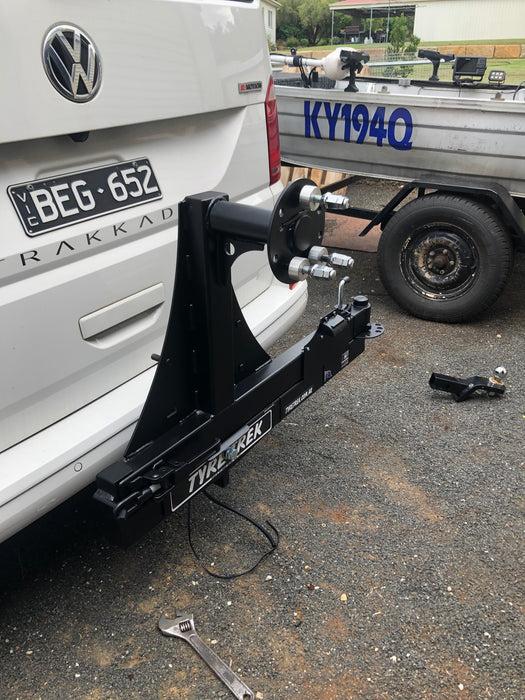 Tyre Trek Swing Away Wheel Carrier — KombiLife Australia