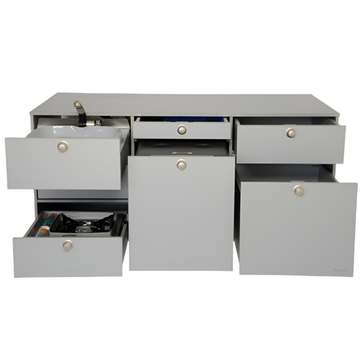 VanEssa Mobilcamping Silver Grey V1 Kitchen for Volkswagen Kombi