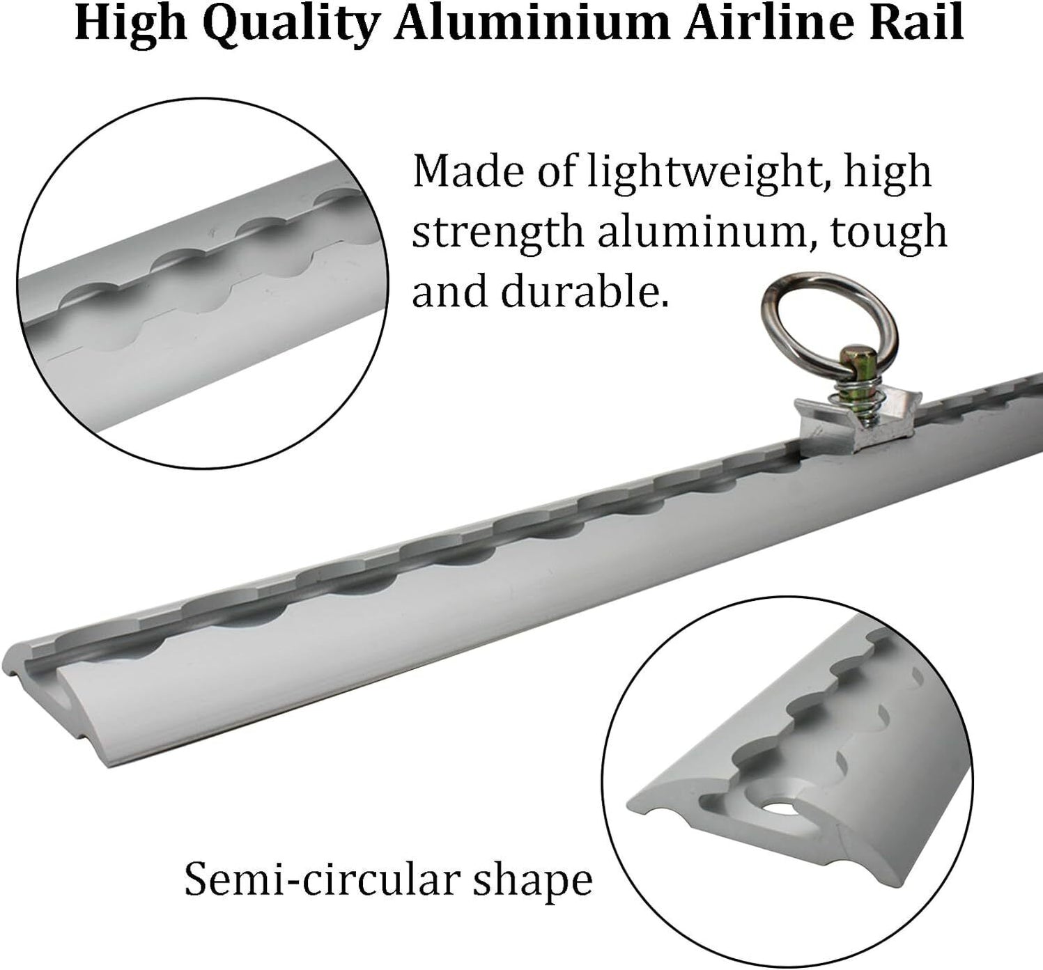 Airline Track Securing Rail / Anchor Track - Aluminium - Rounded - 14M ...
