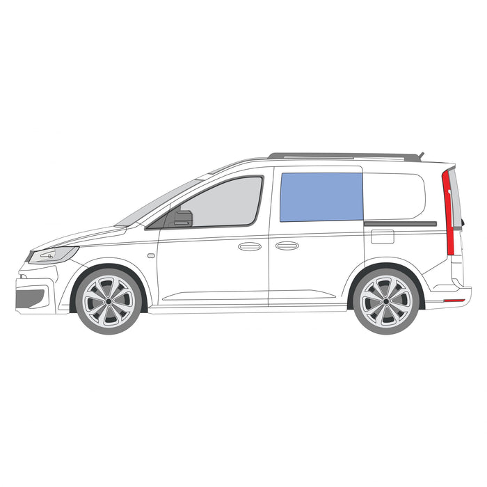 Volkswagen Caddy 5 front left-hand sliding window position diagram
