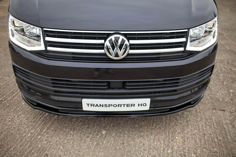 VW Transporter T6 – Lower Splitter – For Standard Bumper – With Fixings - Gloss Black