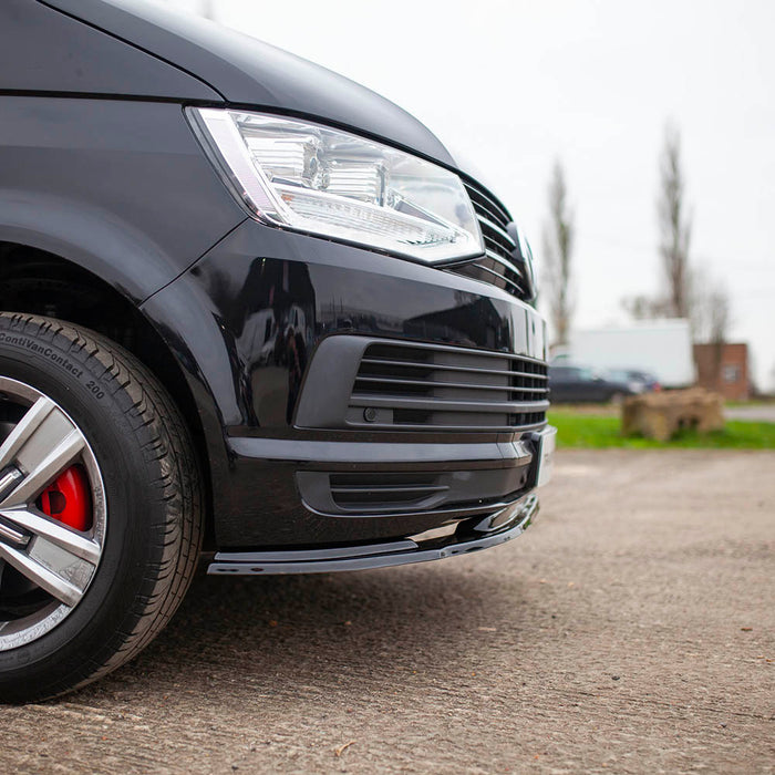 VW Transporter T6 – Lower Splitter – For Standard Bumper – With Fixings - Gloss Black