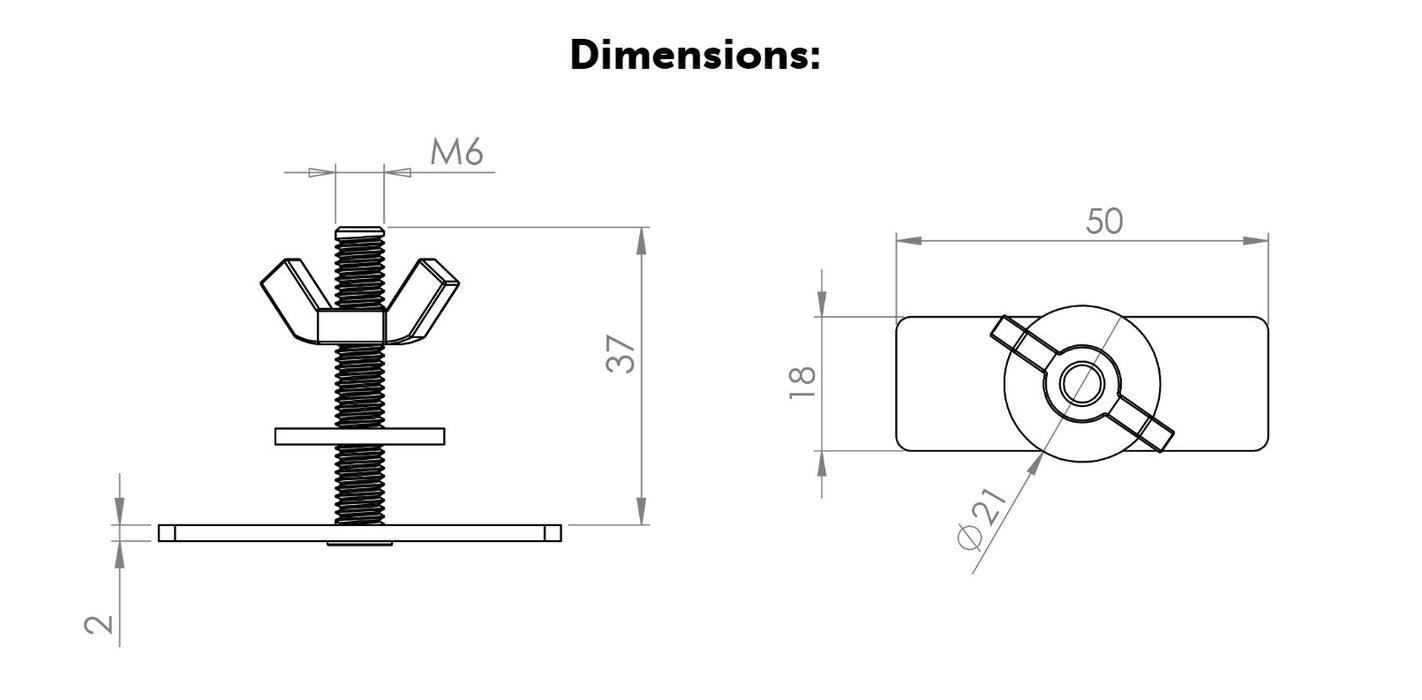 Moon Fix Bolt A For Airline Rails