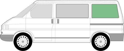 VW T4 SWB Rear Left Fixed Window (J19584) position diagram
