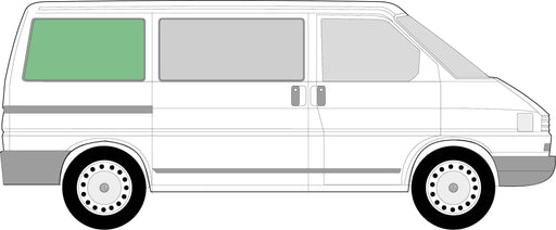 VW T4 SWB Rear Right Fixed Window (J19583) position diagram