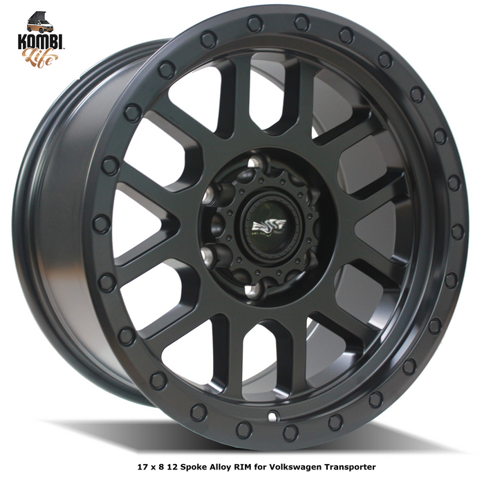 17in Alloy Wheel for VW T6.1 / T6 / T5 - Satin Black - 17x8 - 12U30P