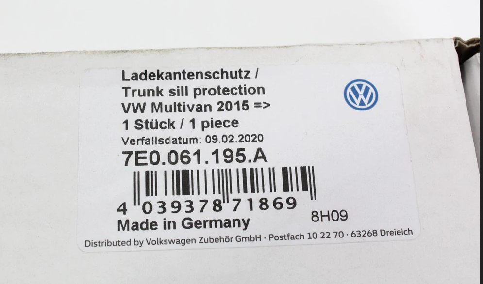 Stainless Steel Bumper Protector Strip for T6 &  T6.1 (2016+) - Genuine Volkswagen