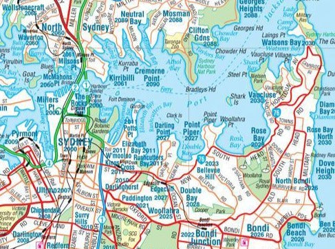 Hema Maps Sydney & Region Supermap - 1000x1430 - Laminated