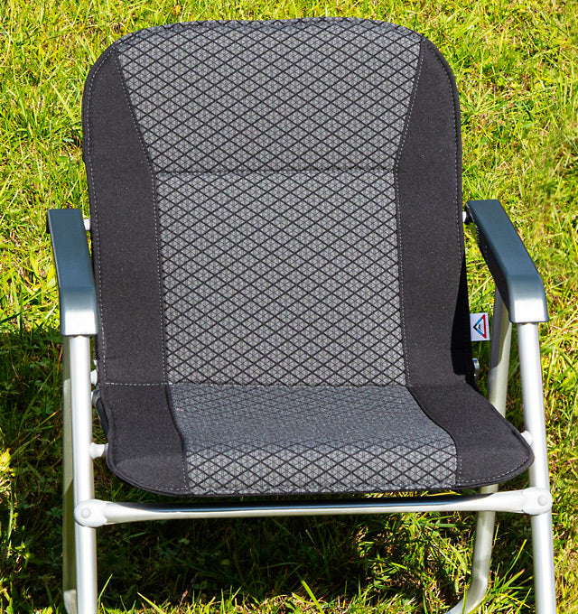 BRANDRUP Upholstery cover for VW T6.1 California Beach camping chair, "Quadratic / Titanium Black"