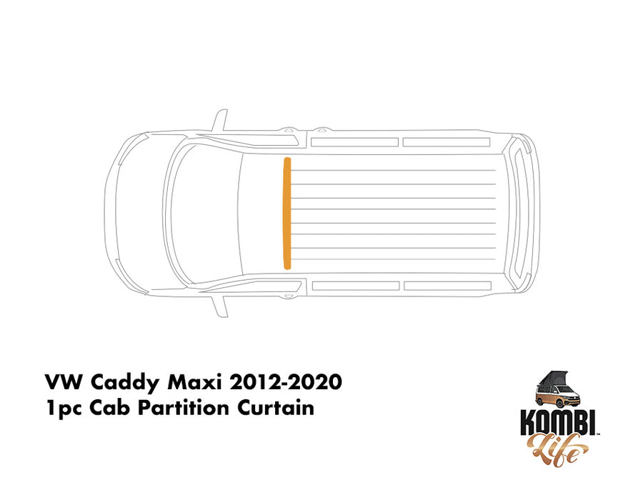 VW Caddy Maxi (2012-2020) - 1pc Cab Partition Curtain