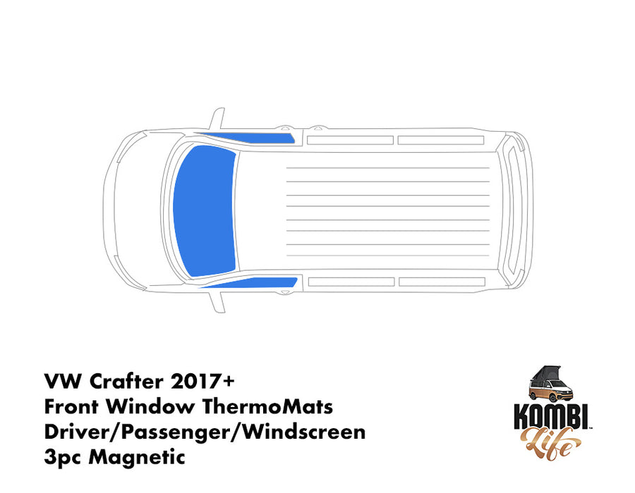 ThermoMats VW CRAFTER (2017-on) - Front Set Magnetic (3pc)