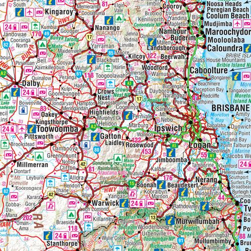 Hema Maps Queensland State Supermap - 1000x1430 - Laminated