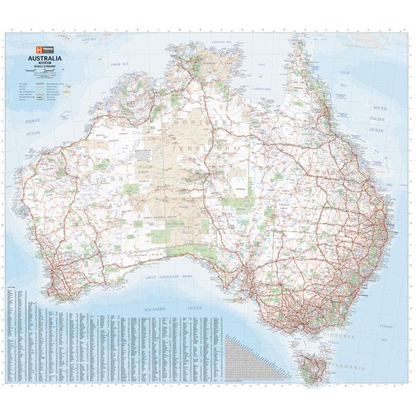 Hema Maps Australia Mega Map - 2600x2300 - Corflute (3mm)