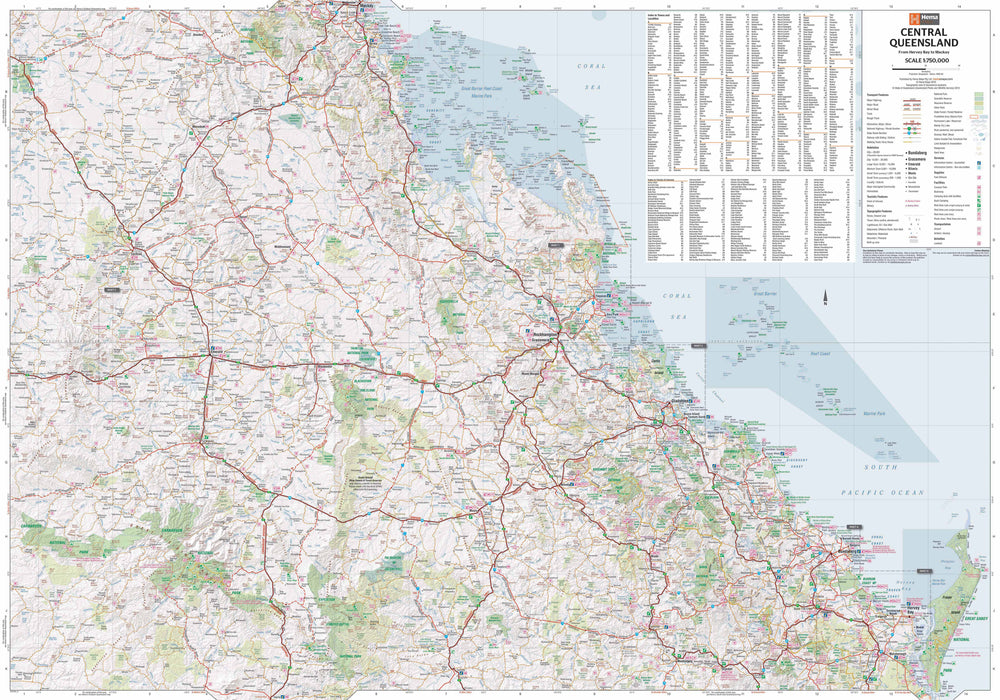 Hema Maps Central Queensland Map