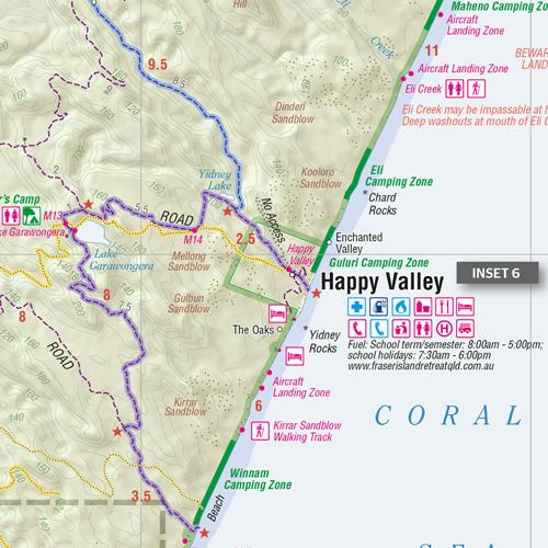 Hema Maps Fraser Island Map