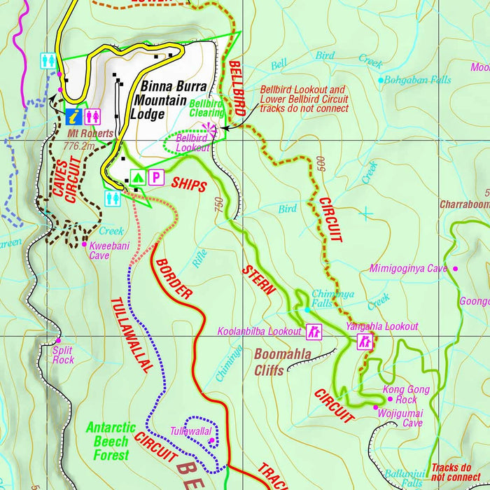 Hema Maps Lamington National Park Map