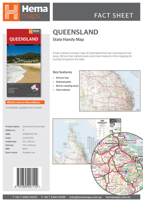 Hema Maps Queensland Handy Map