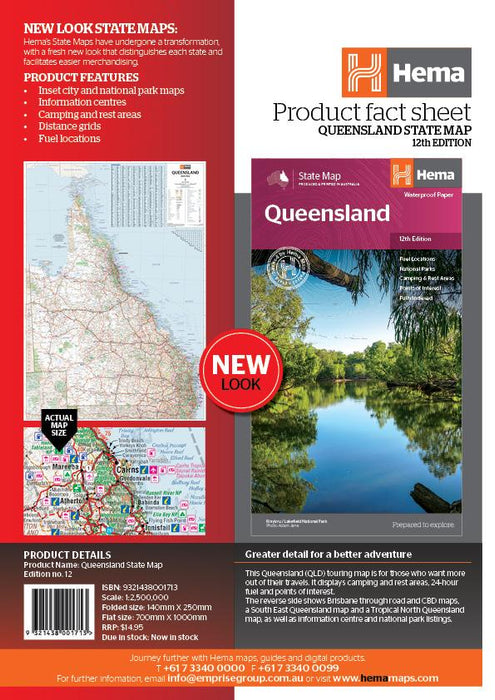 Hema Maps Queensland State Map