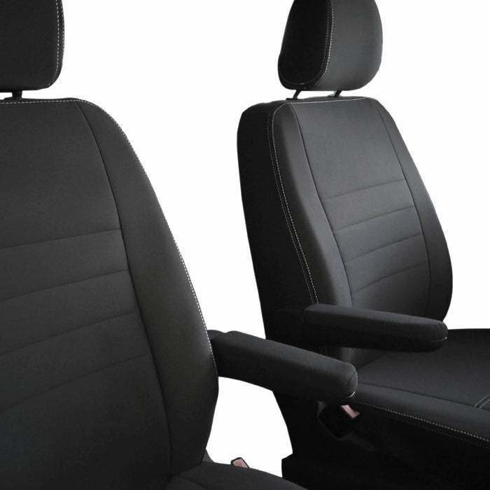 Premium Front Seat Covers Multivan T5 Dec 04 to Nov 14 Complete Set - Full-back + Map Pockets (Pair) + 4 Armrest Covers