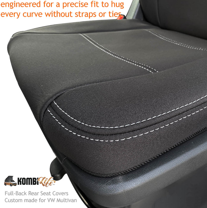 Full-Back Captain Seat Covers (for 2 Captain Chairs) for VW Multivan T5/ T6/ T6.1 - Australian Made