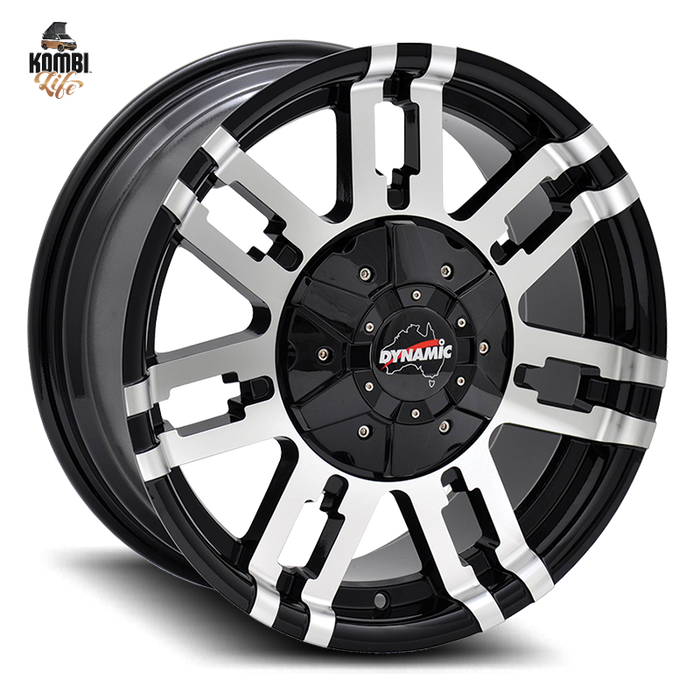 17in Machined Alloy Wheel for VW T6.1 / T6 / T5 - Gloss Black - 17x8 - 12U30P