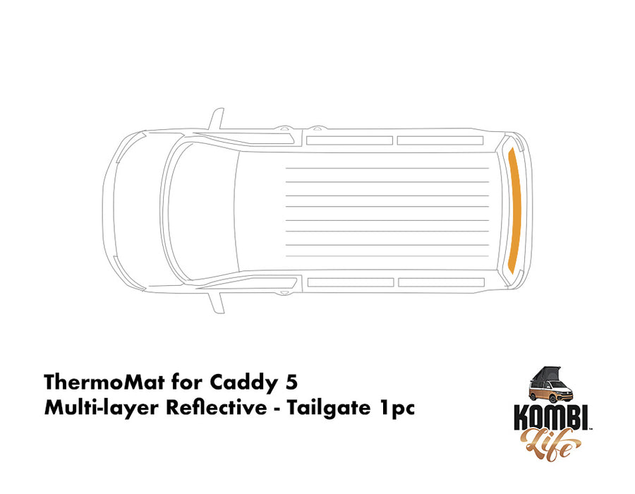 ThermoMat for Caddy 5 - Multi-layer Reflective - Tailgate 1pc