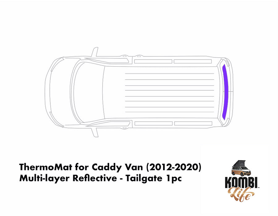 ThermoMat for Caddy Van (2012-2020) - Multi-layer Reflective - Tailgate 1pc or Barn Doors (Pair)
