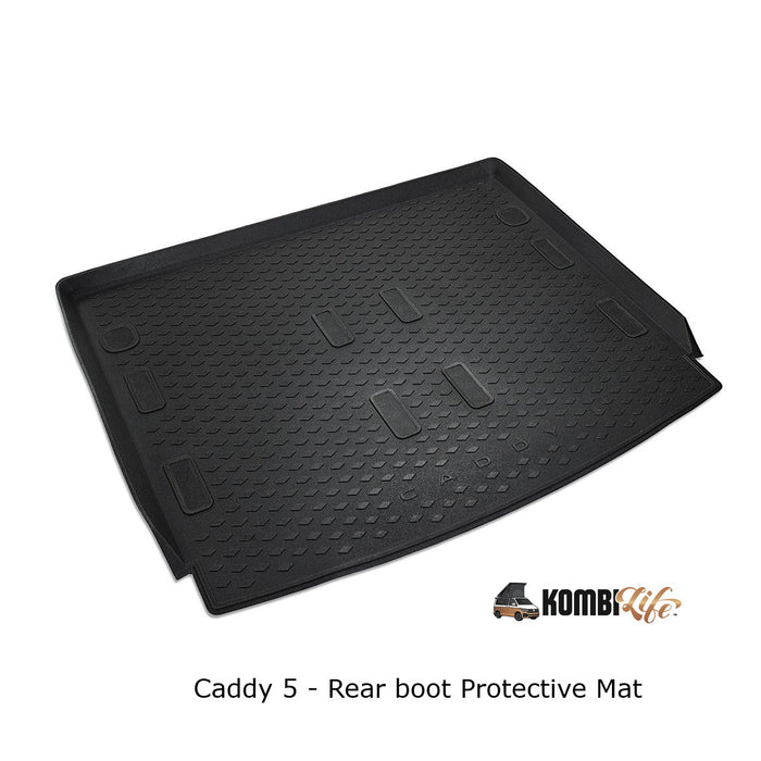 Genuine VW Rubber Rear Boot Mats for Caddy 5 - 2021+ - Genuine Volkswagen