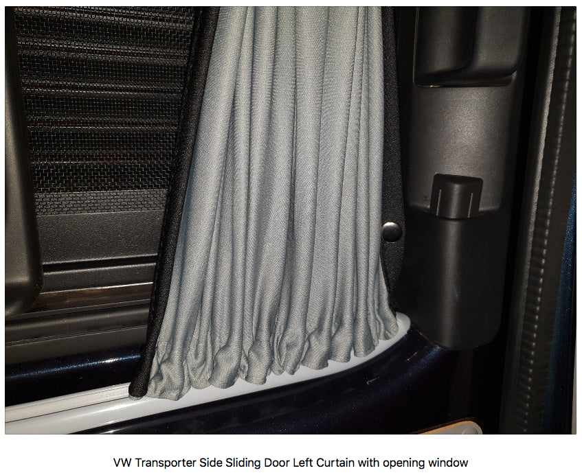 Transporter 5pc Curtain Set (SWB) - 2 x Sliding Doors + Rear Windows + Tailgate - Block Out Style