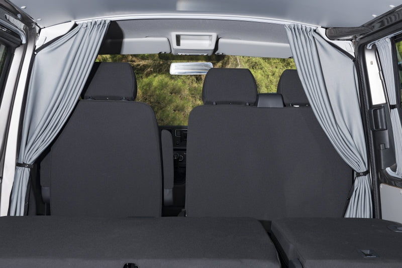 VW CAB DIVIDER Curtains Black T5 T6 Transporter Camper Van Privacy
