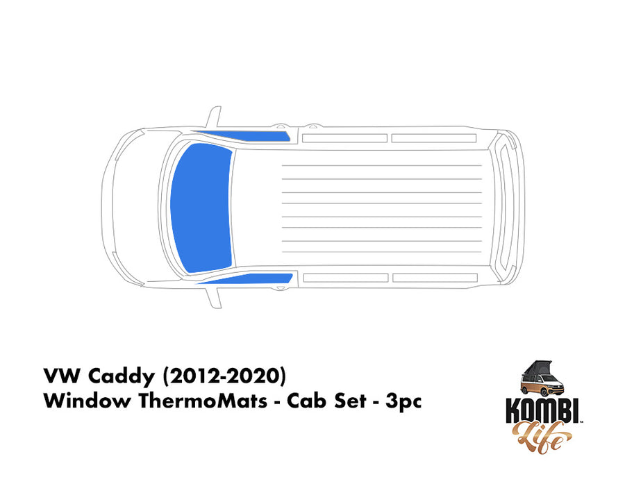 VW Caddy (2012-2020) Window ThermoMats - Cab Set - 3pc