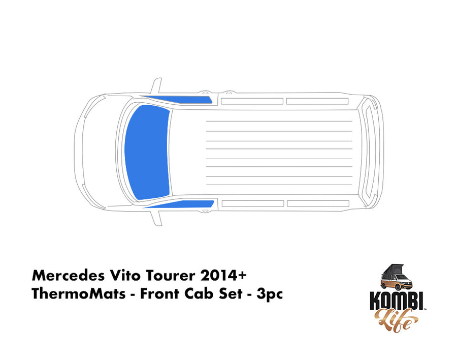 Mercedes Vito Tourer 2014+ ThermoMats - Front Cab Set - 3pc